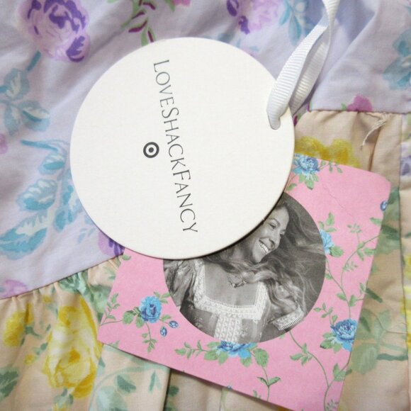 NWT LoveShackFancy x Target Jeanne in Mixed Floral Sleeveless Tiered Dress XL - Picture 3 of 4
